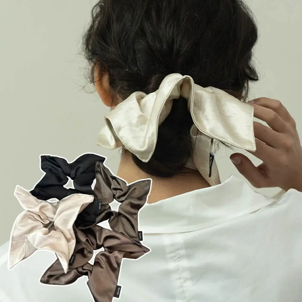 

Extra Large Satin Silk Square Scrunchies Korean Elastic Hair Bands Women Girls Ponytail Holder Satin Hair Ties Hair Accessories