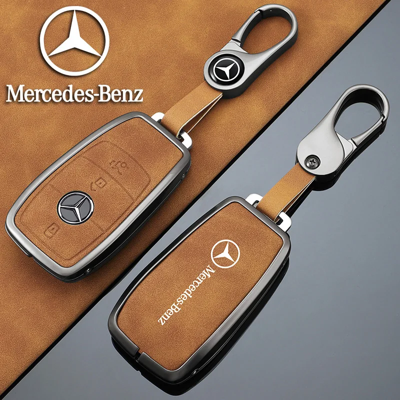 Zinc Alloy Car Remote Key Case Accessories For Mercedes Benz A C E S G Class GLC CLE CLA GLB GLS W177 W205 W213 W222 X167 AMG