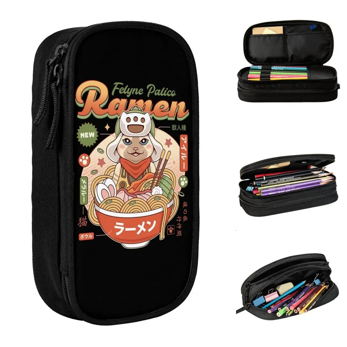 estojos-de-lapis-felyne-palico-ramen-monster-hunter-porta-lapis-bolsa-de-armazenamento-grande-para-criancas-material-escolar-presente-artigos-de-papelaria