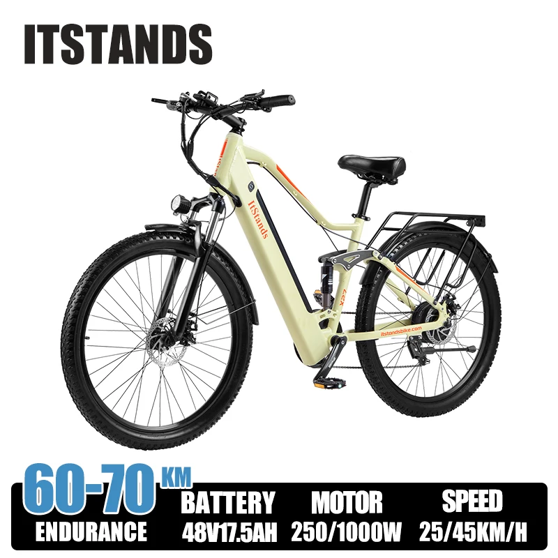 BURCHDA X27 E-bike 27,5 inch stads elektrische fiets 48V17.5AH lithium batterij elektrische mountainbike motorfiets voor volwassenen