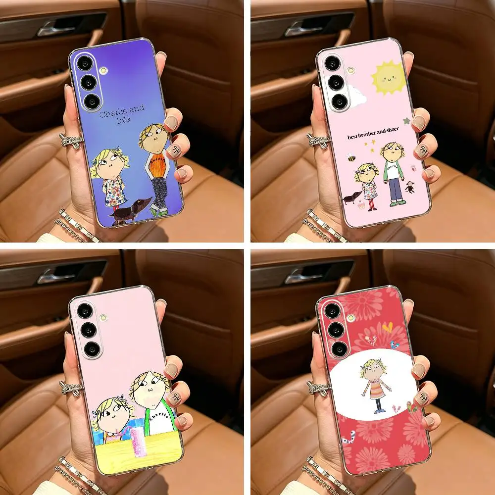 

Animation Charlie and Lola Clear Phone Case for Samsung Galaxy A71, A70, A52, A51, A40, A30