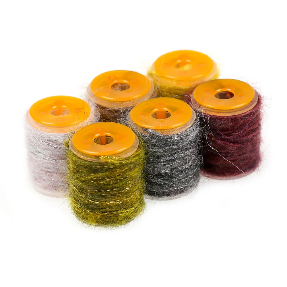 Bimoo 5M/spool Multiple Color Dirty Bug Yarn Mottled Dubbing Thread Shrimps Baetis Caddis Nymphs Fishing Fly Tying Material