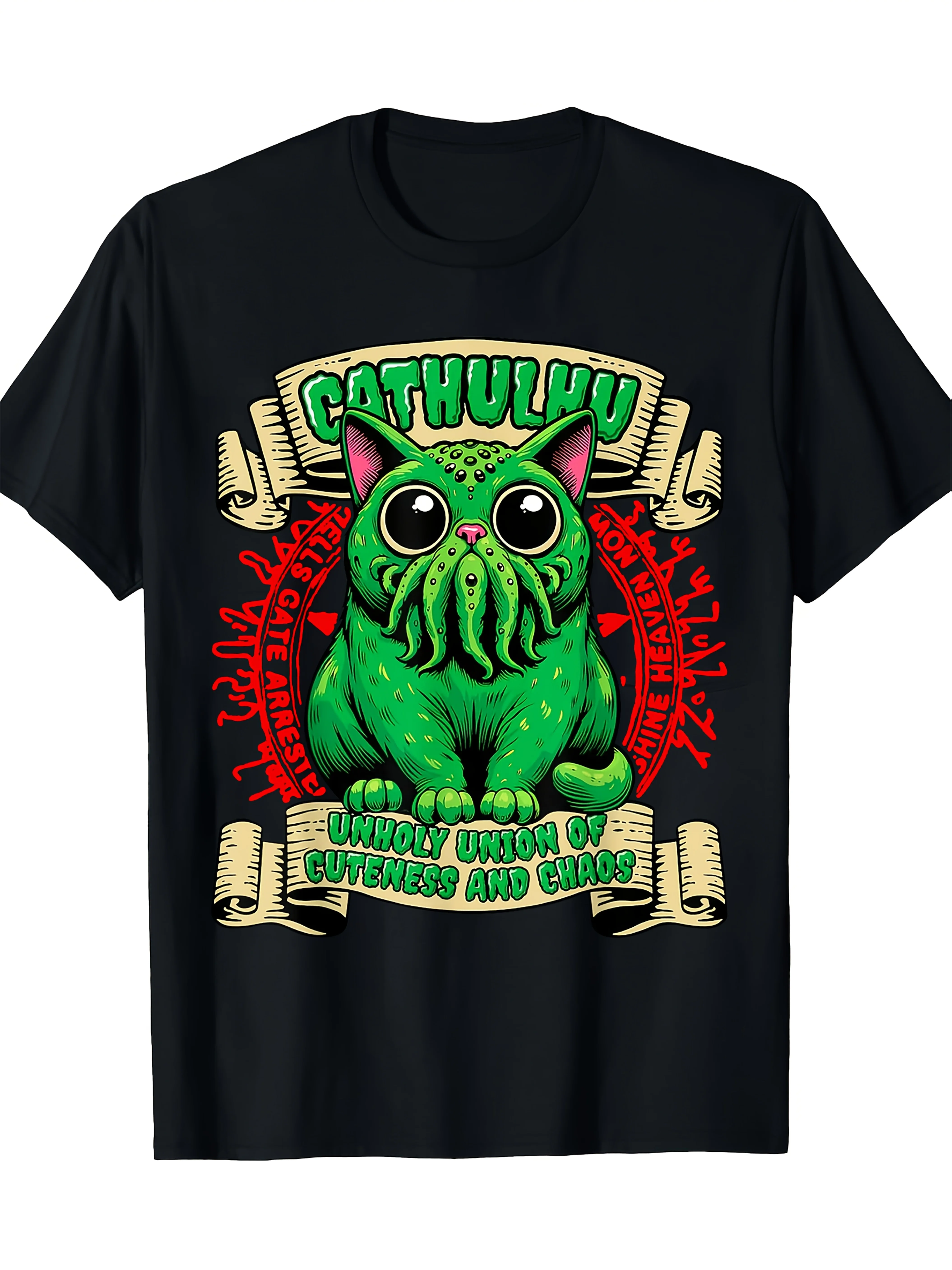 

[Octopus Cat Top] Summer Casual Octopus Cat Pattern Short Sleeved Top for Men and Women