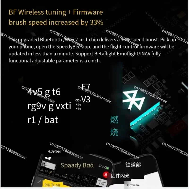 Speedybee F405 V4 Stack BLS 55A 4-in-1 ESC&FC 30x30 RC iNAV Betaflight Configure Bluetooth 3-6S FPV 5-8 inch frame Drone parts