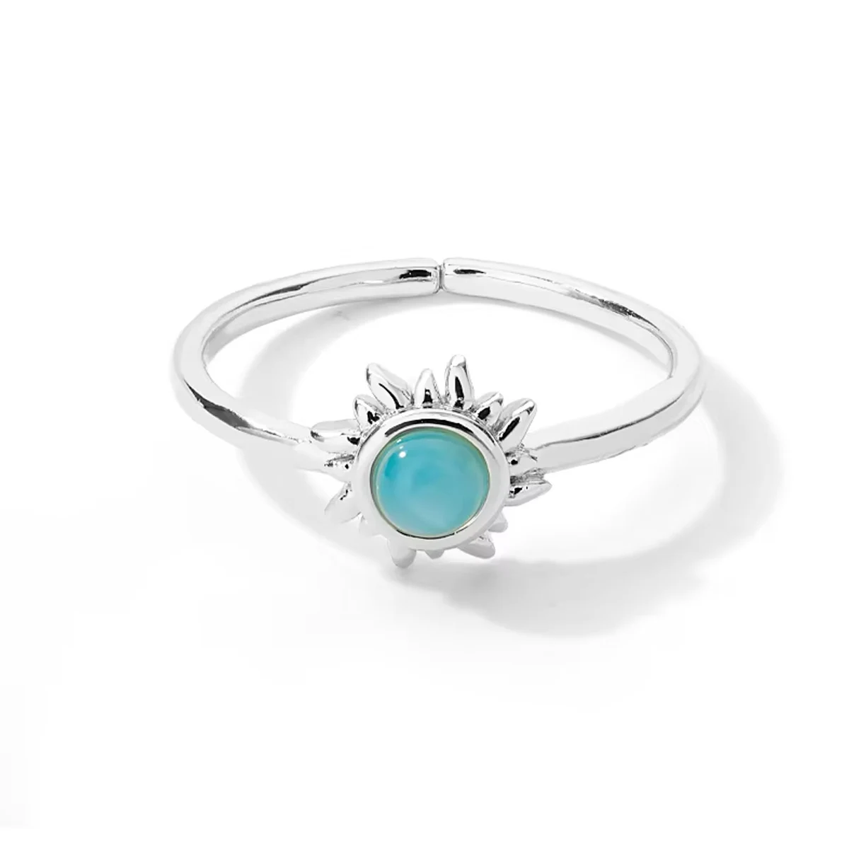 Sun Opal Rings For Women Gold/Silver Color Couple Rings Aesthetic Engaement Wedding Ring Jewelry Party Gift image 3