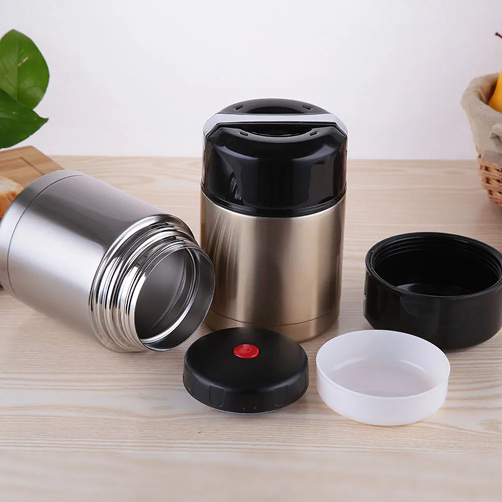 

Stainless Steel Portable Vacuum Insulated Food Flask Heat Preservation Cup Wide Mouth Soup Bowl for Office Home Outdoor