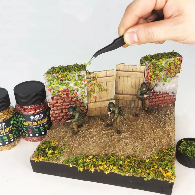 33 ml Simulation Miniatur Baum Blatt Harz Modell Kit Micro Landschaft Blätter Statische Diorama Zubehör für Diy Szene Modellbau – Detail 9