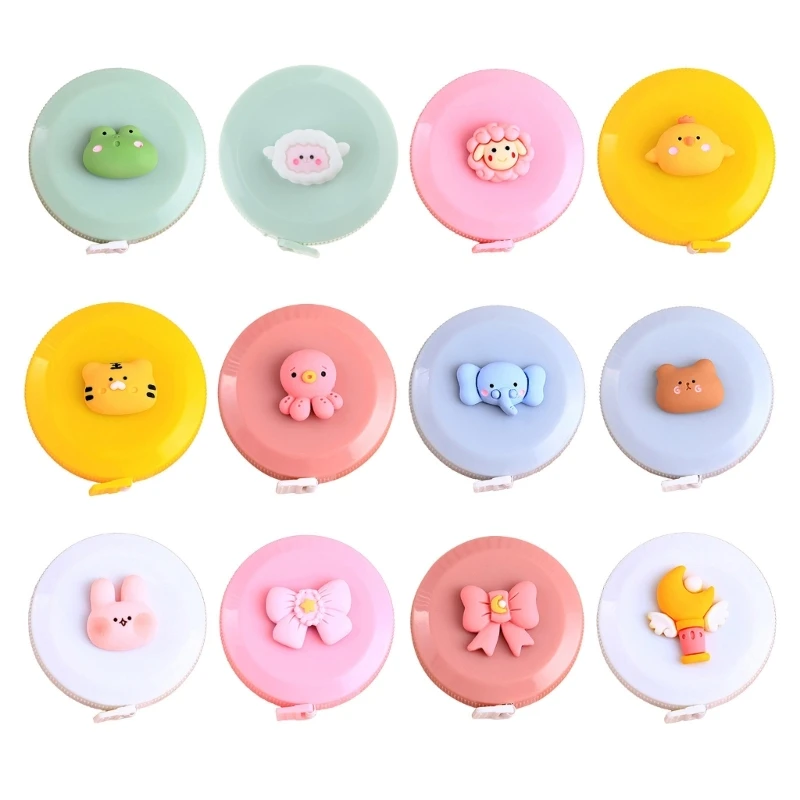 Mini Hoạt Hình Thước Dây Có Thể Thu Vào 60 Inch/1.5 Mét Mini Mềm Dễ Thương Thước Dây Cho Thợ May May Thủ Công vải Mềm Thả Con