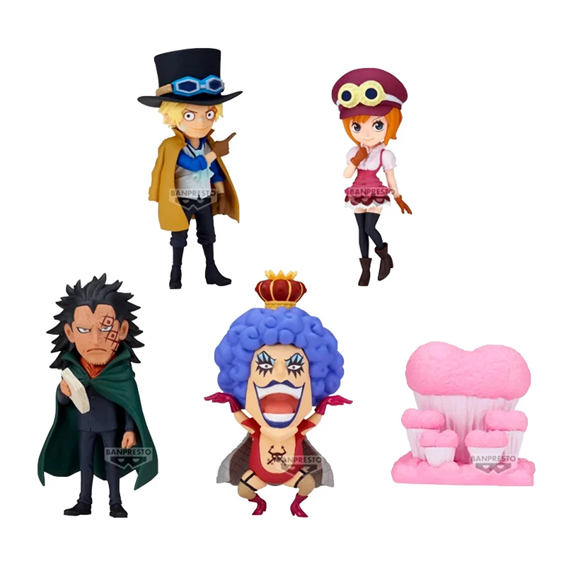 5 teile/satz Echte Bandai One Piece WCF Emporio Ivankov Sabo Revolutionäre Armee Anime Action Figur Modell Spielzeug Geschenk für Geburtstag