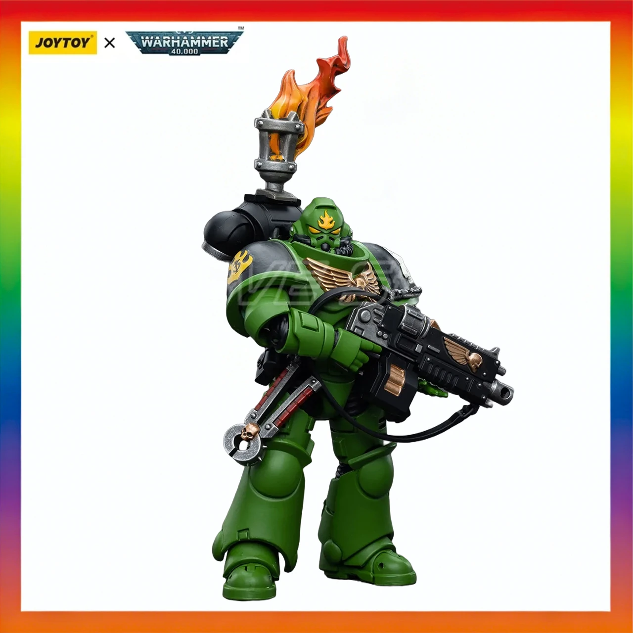 

В наличии Оригинальная фигурка JOYTOY Warhammer 40K Salamanders Intercessors Sergeant Tsek'gan 1/18, модель, подарок, игрушка