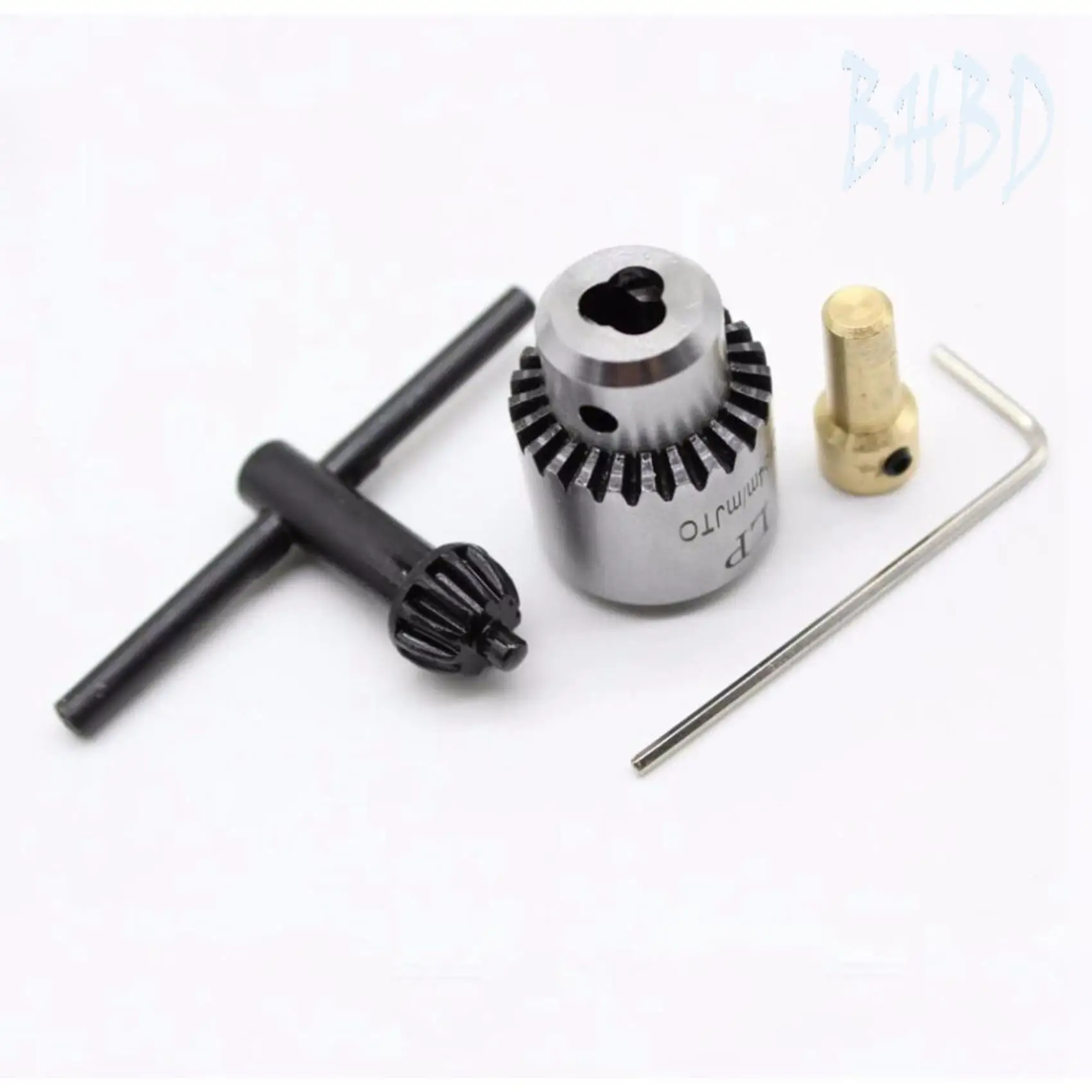 BHBD-8X Hot Electric Drill Grinding Mini Drill Chuck Key Keyless Drill Chucks 0.3-4Mm With 3.17Mm Shaft Connecting Rod