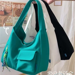 Simple Shoulder Bag For Women 2022 New Japanese Style Nylon Bag Women Tote Bag Large Capacity School Girls Handbags Bolso Mujer