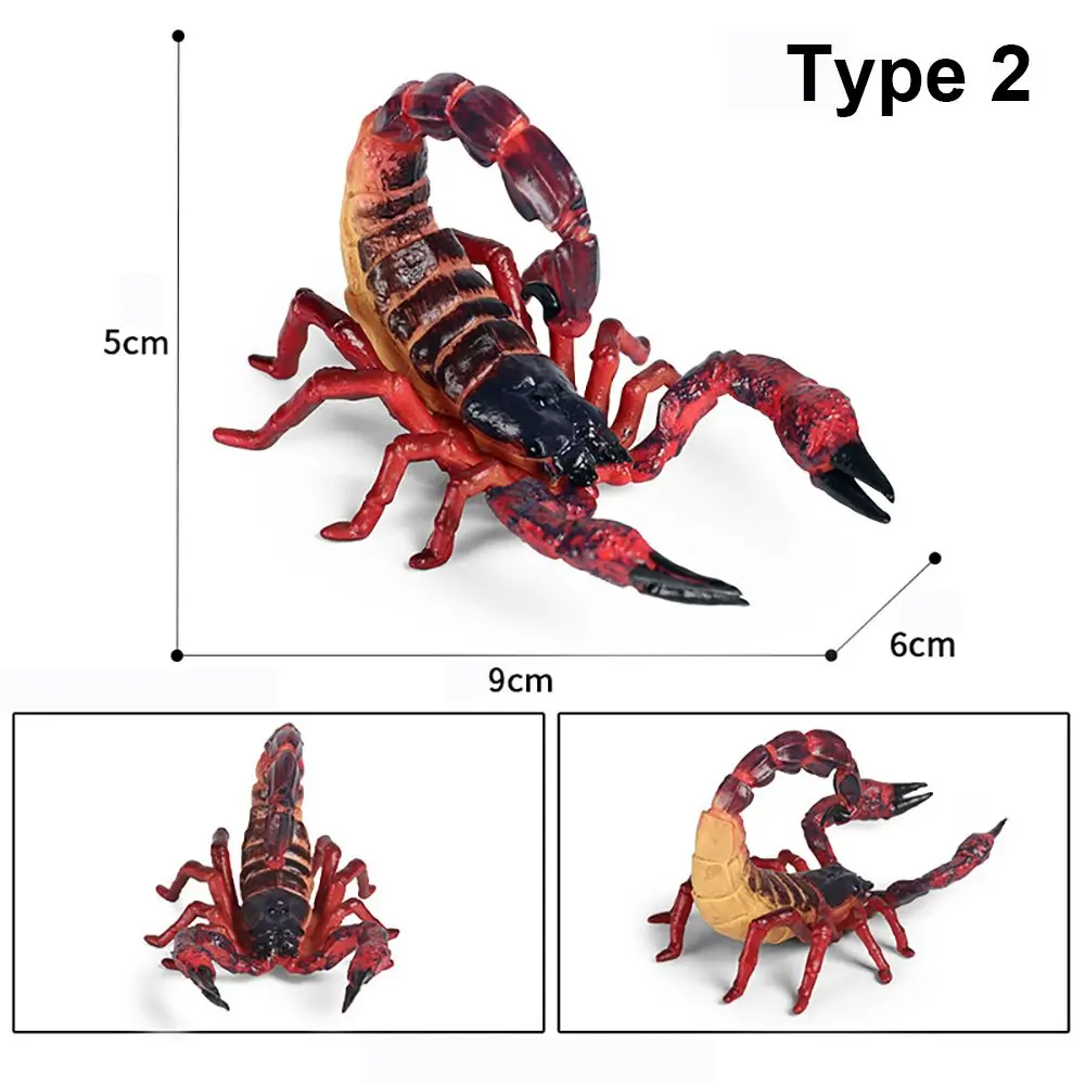 ของขวัญการศึกษาของเล่น Prank Props วิทยาศาสตร์ธรรมชาติรุ่น Scorpion ฮาโลวีนแมลง Figurine เด็กความรู้ความเข้าใจ