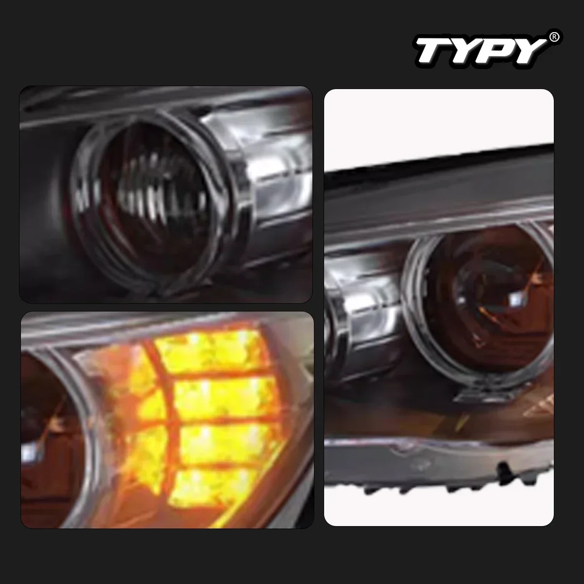 

TYPY Новая светодиодная фара, обновленная, модифицированная для BMW 7 серии F02, фара 2009-2014, фара с динамическим сигналом, автоаксессуары