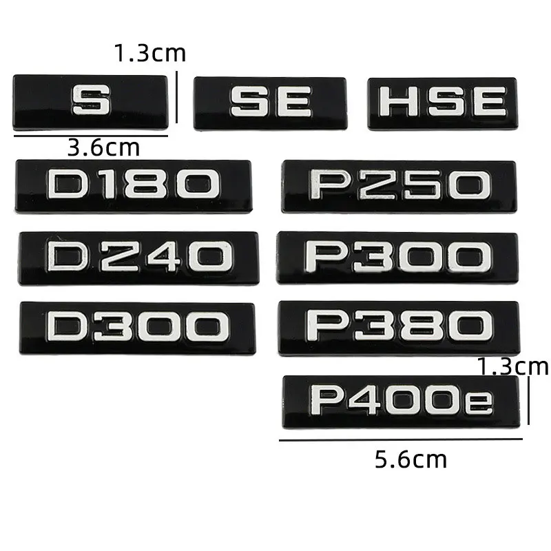 P250 P300 SE P380 P400e HSE D180 Digital logo Car stickers for Range Rover Velar body modification Rear trunk decoration decal