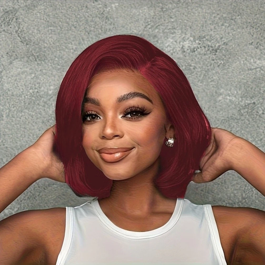 

Short Pixie Cut Straight Wigs Human Hair Wig for Women 13x4 Transparent Straight Lace Front Wig 8 Inch