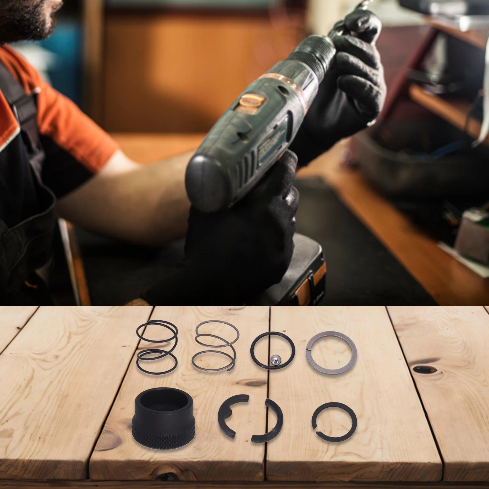 

Spring Steel Ball Kit N864734 Collar Spring Steel Ball For Impact Driver DCF850 DCF850B Cordless Workshop Equipment Power Tools