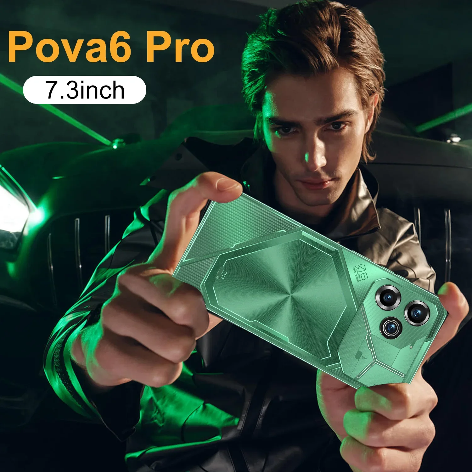 New Hot-selling POVA6 Pro Cross-border Mobile Phone with True Perforated Large Screen 2+16G Android Smartphone Mobile Phones 3G