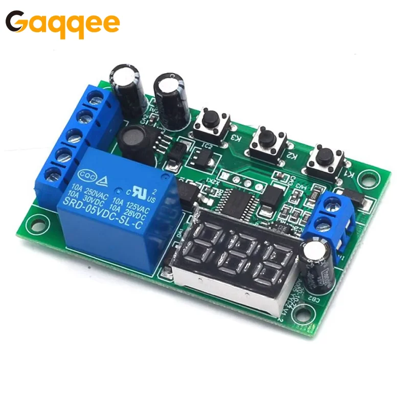 

DC current detection relay module digital display overcurrent alarm switch controller motor stall protection 12V