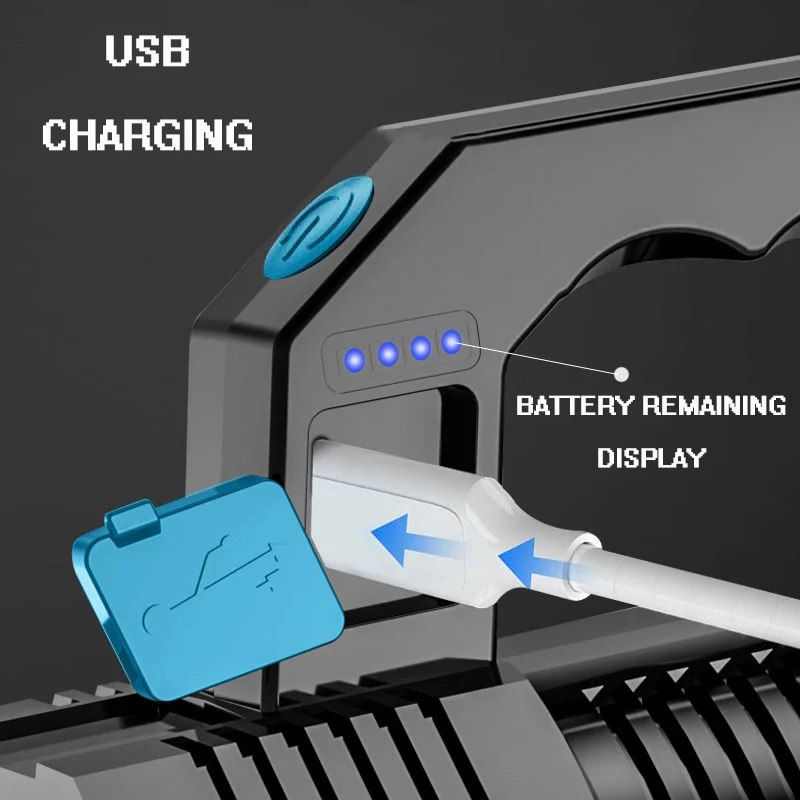 Портативный светодиодный фонарик с зарядкой от Usb, водонепроницаемый, 4-7 ядер, портативный фонарик с монолитным блоком светодиодов, фонарики для