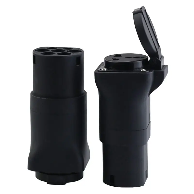 محول جيد 16A للسيارة الكهربائية EVSE قابس EV محمول من النوع 2 إلى 2 مقبس دبوس، قابس الاتحاد الأوروبي #3