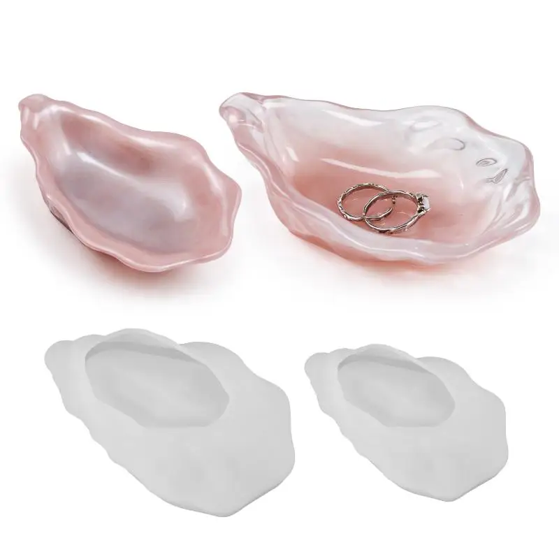 Hot Sale Oyster Shell Silicone Edge Pearl Candle Mould DIY Plaster Jewelry Tray Making Molds Handmade Gift Resin Casting Mold - view 2