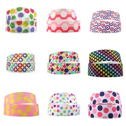 5 Yards Multi Size Dots Printed Grosgrain Ribbon For Gift Wrapping DIY Art Sewing Bow-knot Crafts Home Packing,5Yc9271