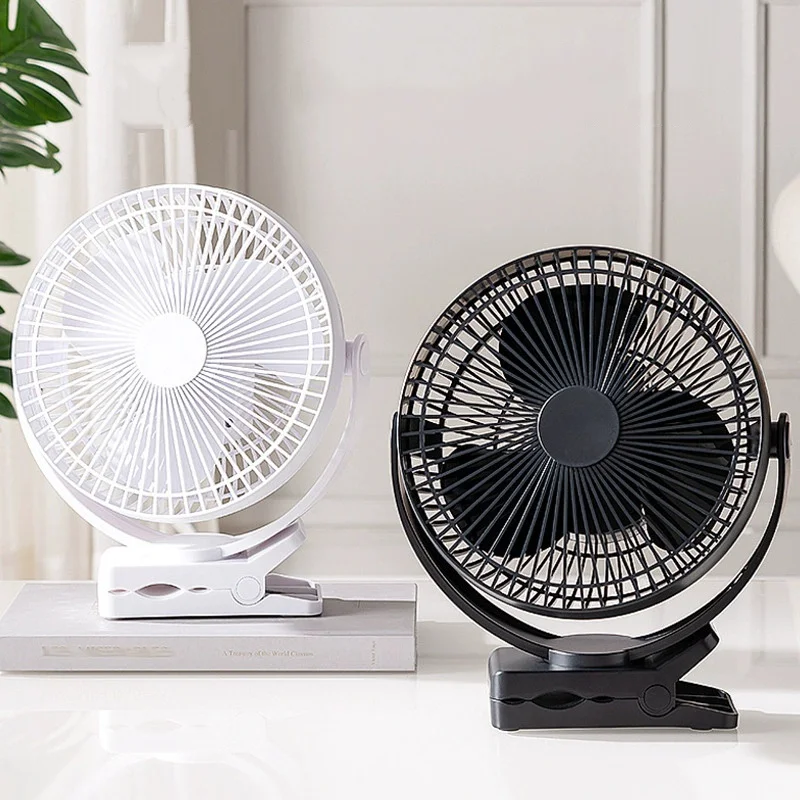 

10000 мАч USB перезаряжаемый вентилятор с клипсой 8-дюймовый большой вентилятор с зажимом портативный домашний офис настольный циркулятор воздуха открытый кемпинг воздухоохладитель