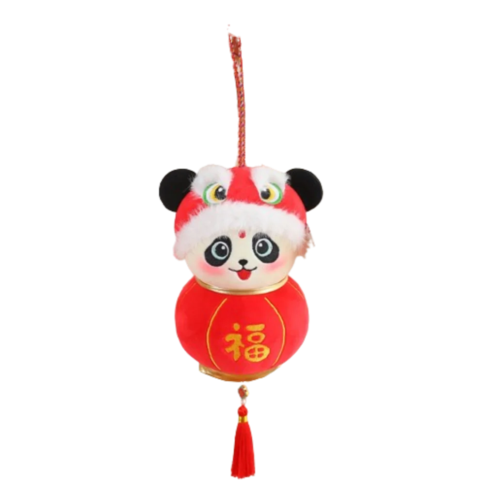 

Happy New Year Snake Year Mascot Pendant Chinese Style Blessing Lantern Panda Plush Toys Good Luck PP Cotton Lucky Snake Doll