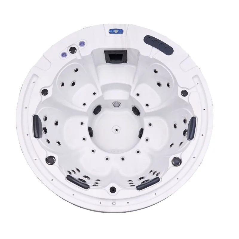 Bañera de Hidromasaje Redonda para 6 Personas, Piscina de Acrílico para Exteriores, Spa para Fiestas en Hoteles con Agua de SPA para Fiestas al Aire Libre