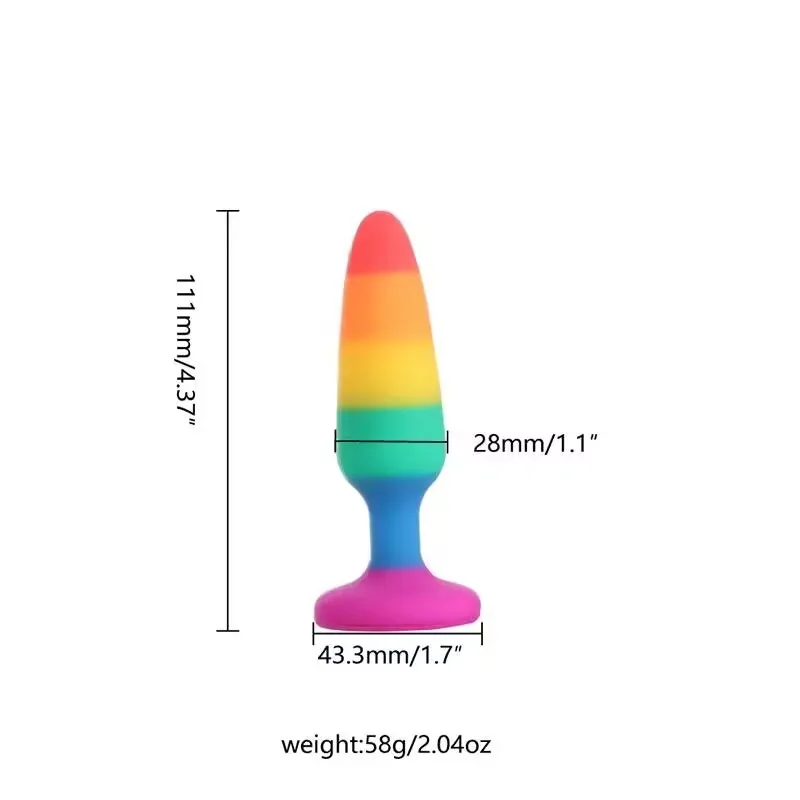 Rainbow Anal Plug 3 Size Soft Liquid Silicone Butt​ Plug Sexshop Para Homens Dilatador Juguetes Sexuales Dildo Sex Toys For Man