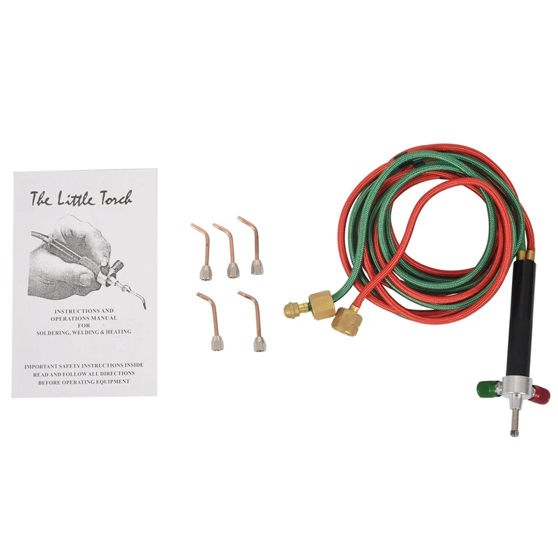 

A96I-Micro-Gas Torch Mini Gas Little Torch Welding Soldering Kit With 5 Tips Welding Soldering Gun Flexible Hosed For Small Inst