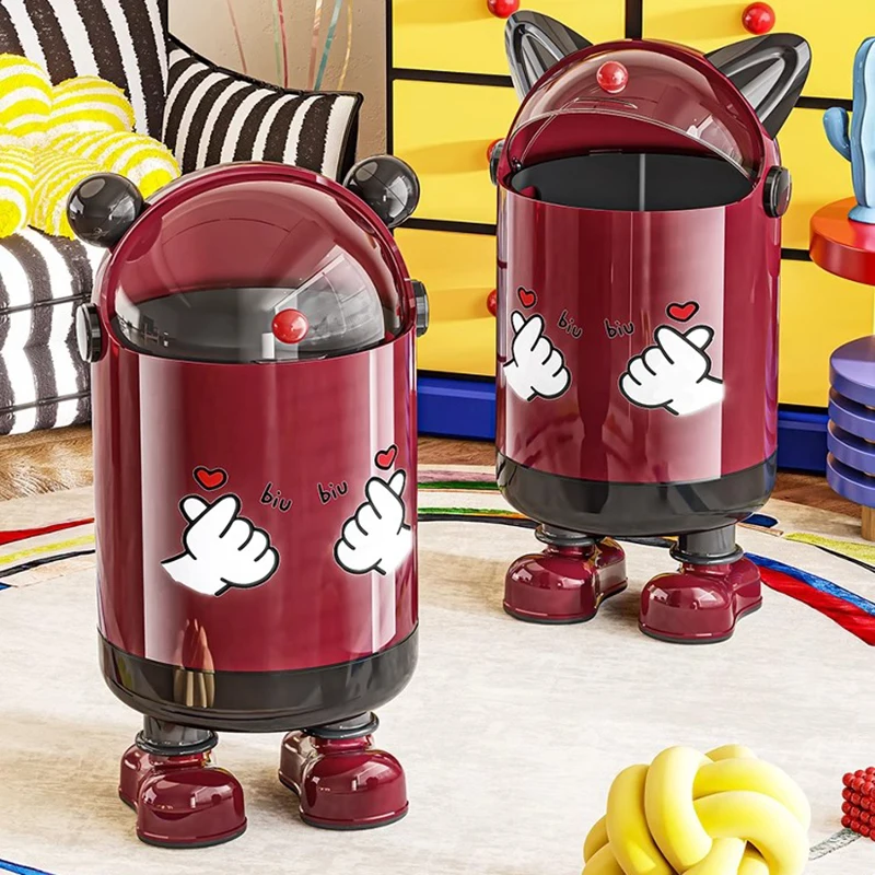 

Бытовой мусорный бак для гостиной, роскошная корзина для мусора с защитой от запаха, милая мусорная корзина для спальни, мусорные баки для туалета и ванной комнаты с крышкой