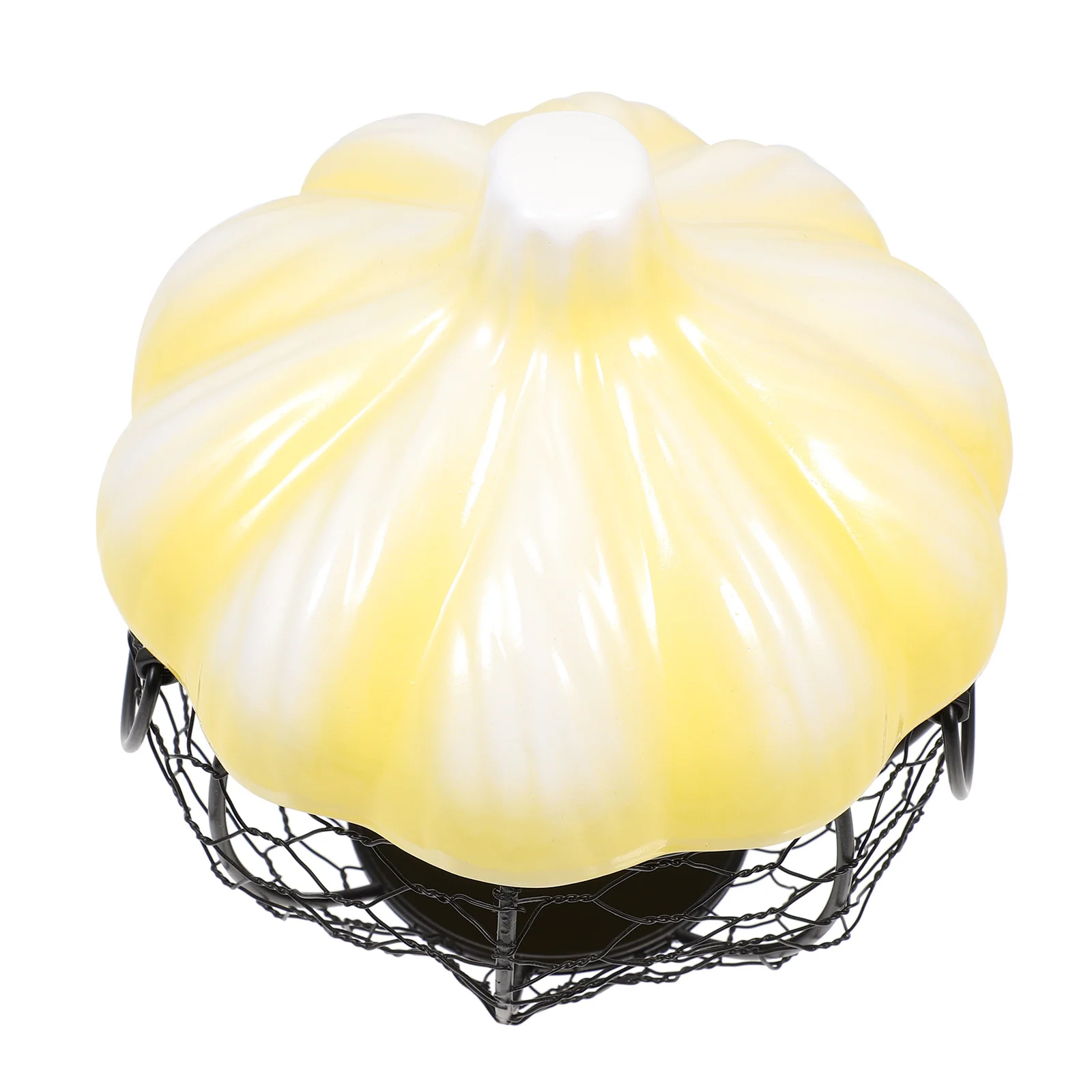 

Garlic Storage Box with Ceramic Lid Iron Ginger Basket for Kitchen Countertop Egg Holder Breathable Chicken Egg Basket