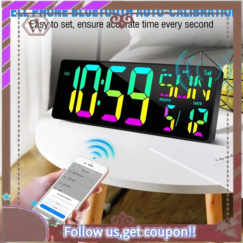 A95D-Large Digital Wall Clock 16.5