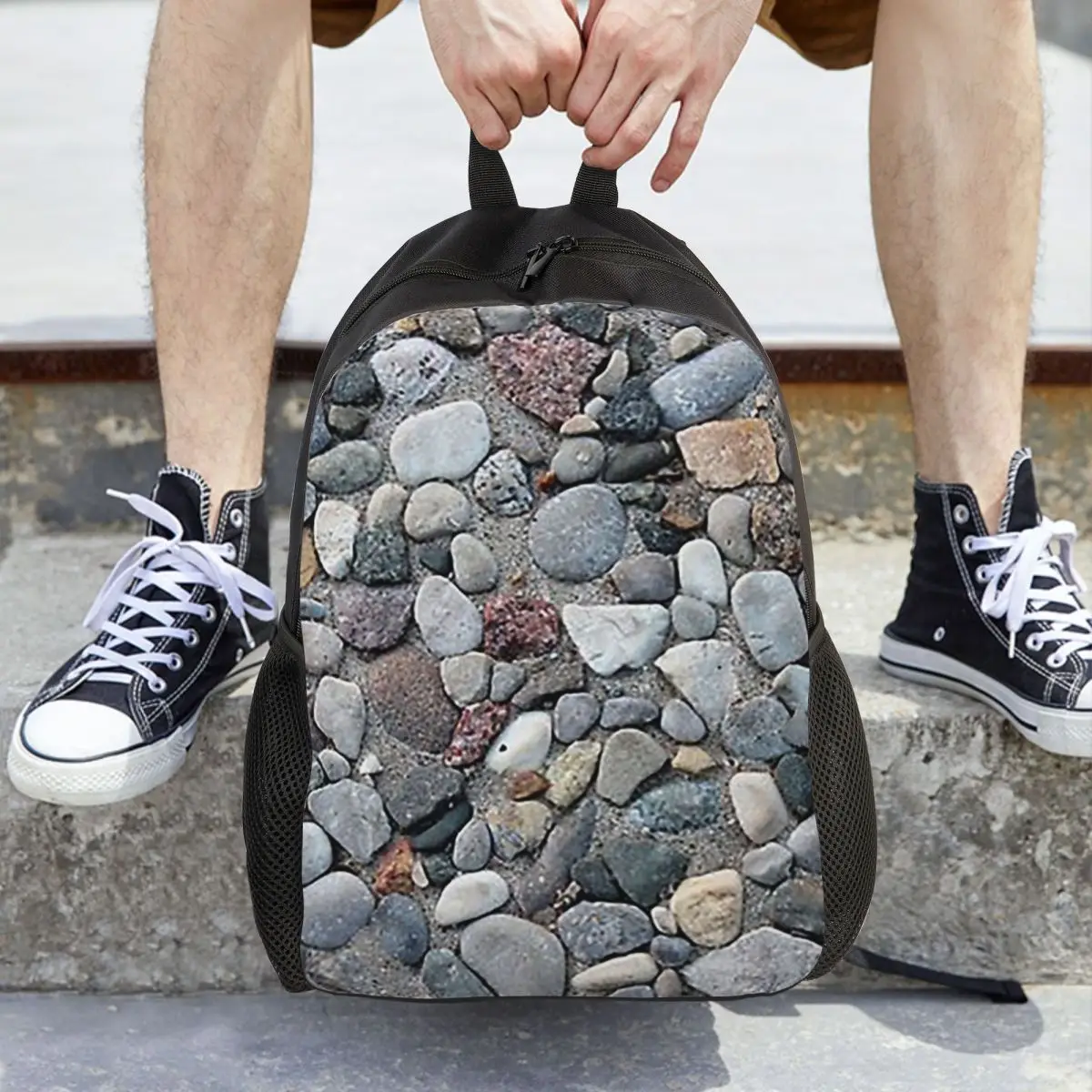 

Пляжный рюкзак Pebble, рюкзак большой емкости, детская сумка для книг, школьная сумка, сумки на плечо для мужчин и женщин