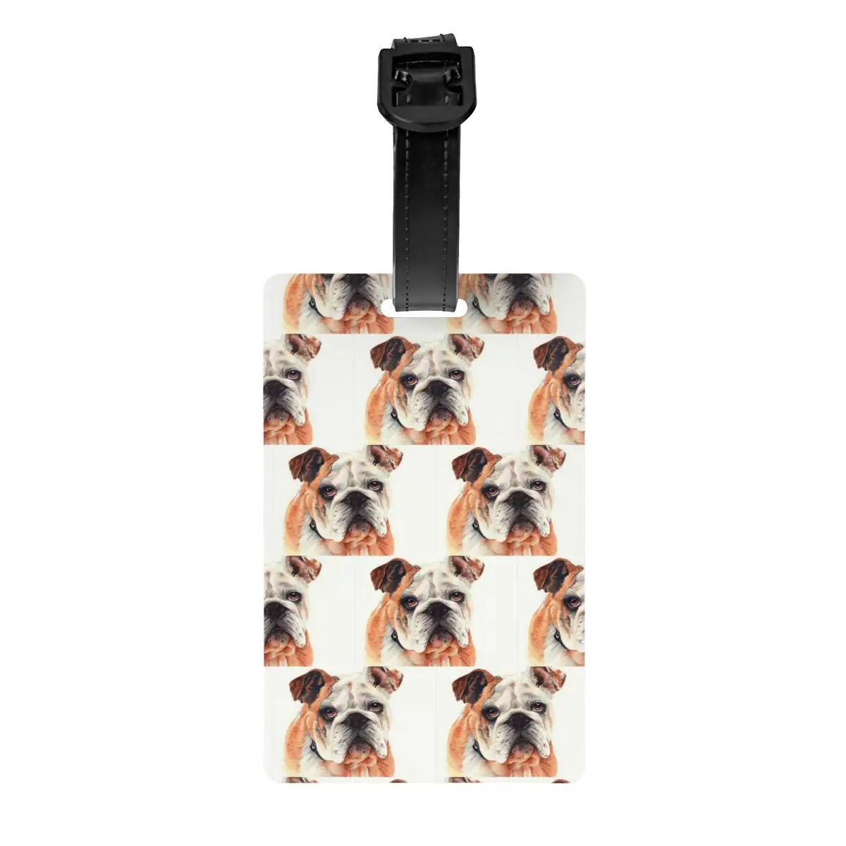 English Bulldog Luggage Tags Custom Dog Meme Baggage Tags Privacy Cover Name ID Card