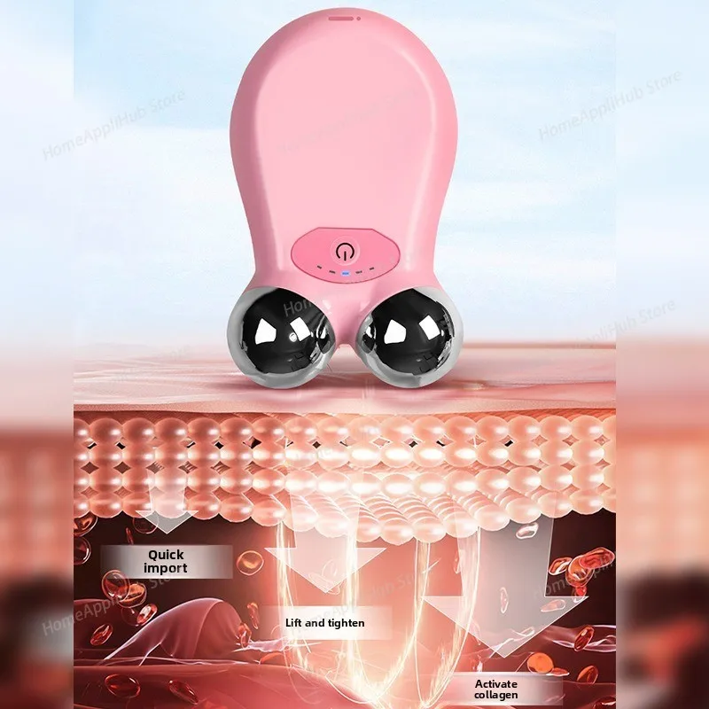 Microcurrent Beauty Device: Dual-Head Magic Ball Facial Massager for Reducing Wrinkles, Firming and Rejuvenating Skin skin care