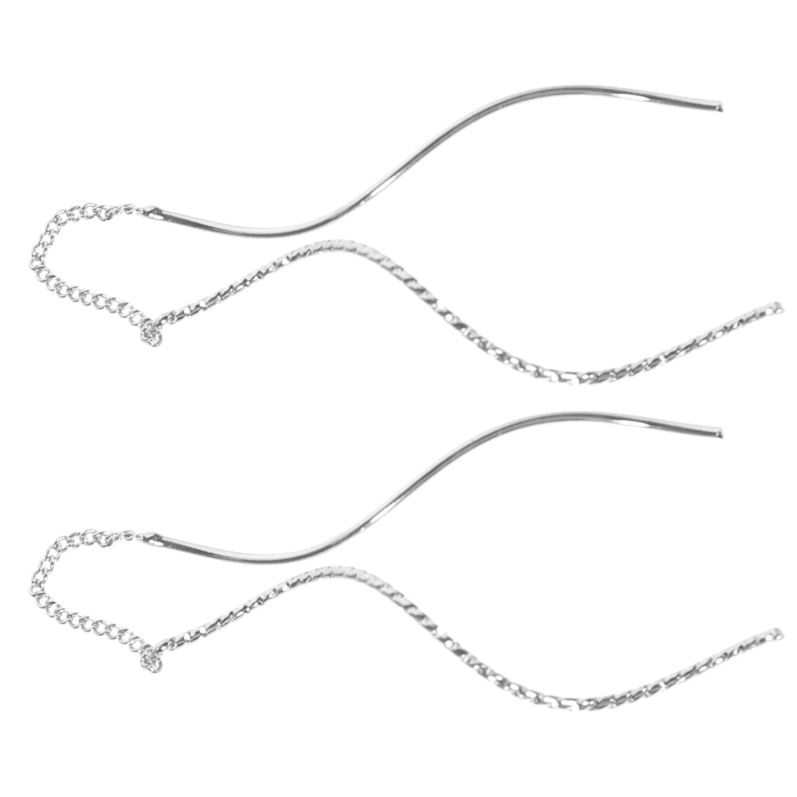 زوجان من الأقراط الحلزونية النسائية الأنيقة وخفيفة الوزن وطويلة متدلية للمجوهرات اليومية والأذن العصرية