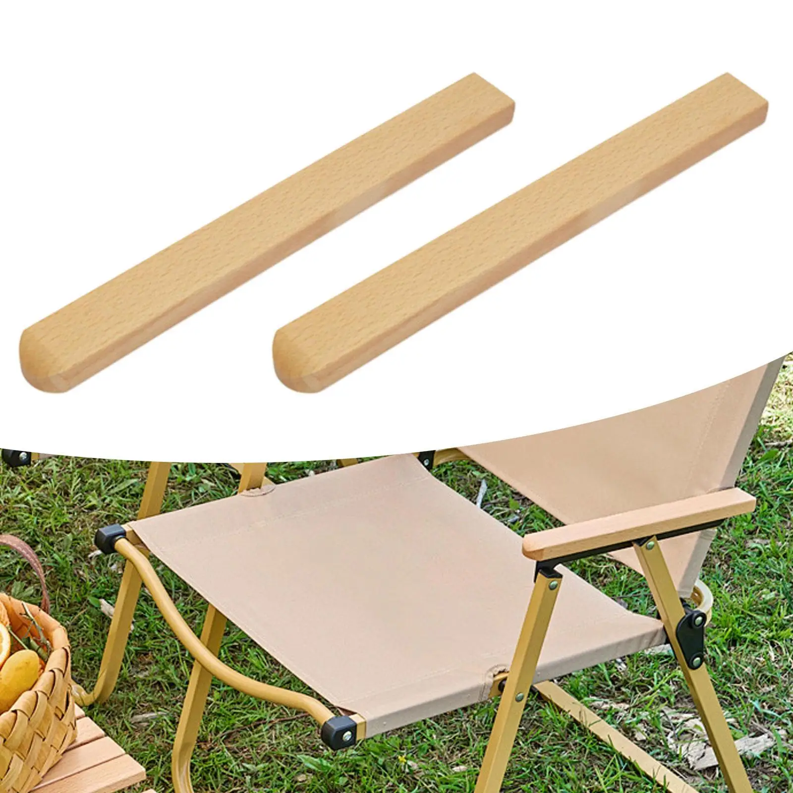 Substituição de apoio de braço para cadeira de acampamento resistente para móveis ao ar livre Lounge Garden