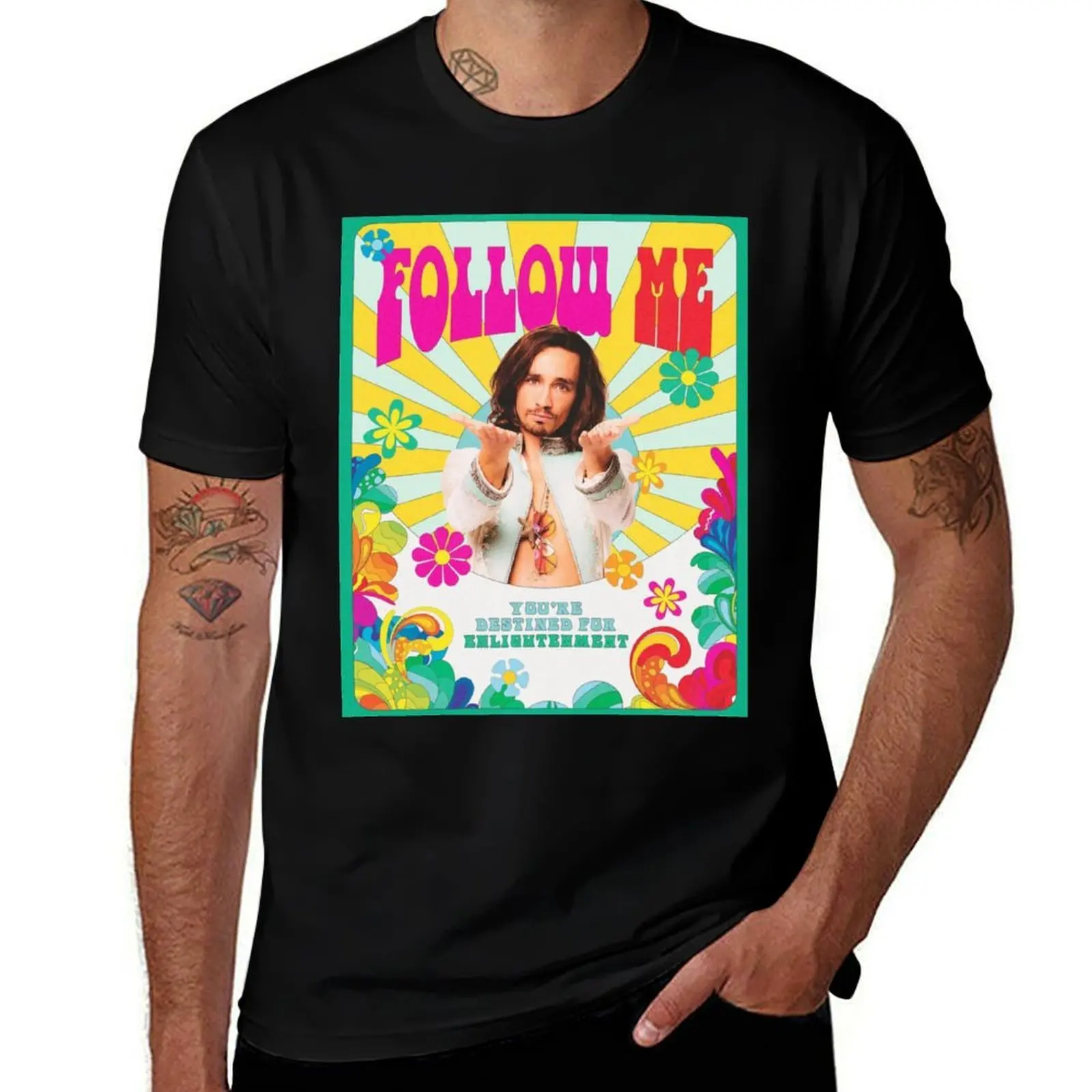 

Klaus Hargreeves Follow Me The Umbrella Acadmey T-Shirt cotton t shirts man 100% t shirt custom print T-Shirt