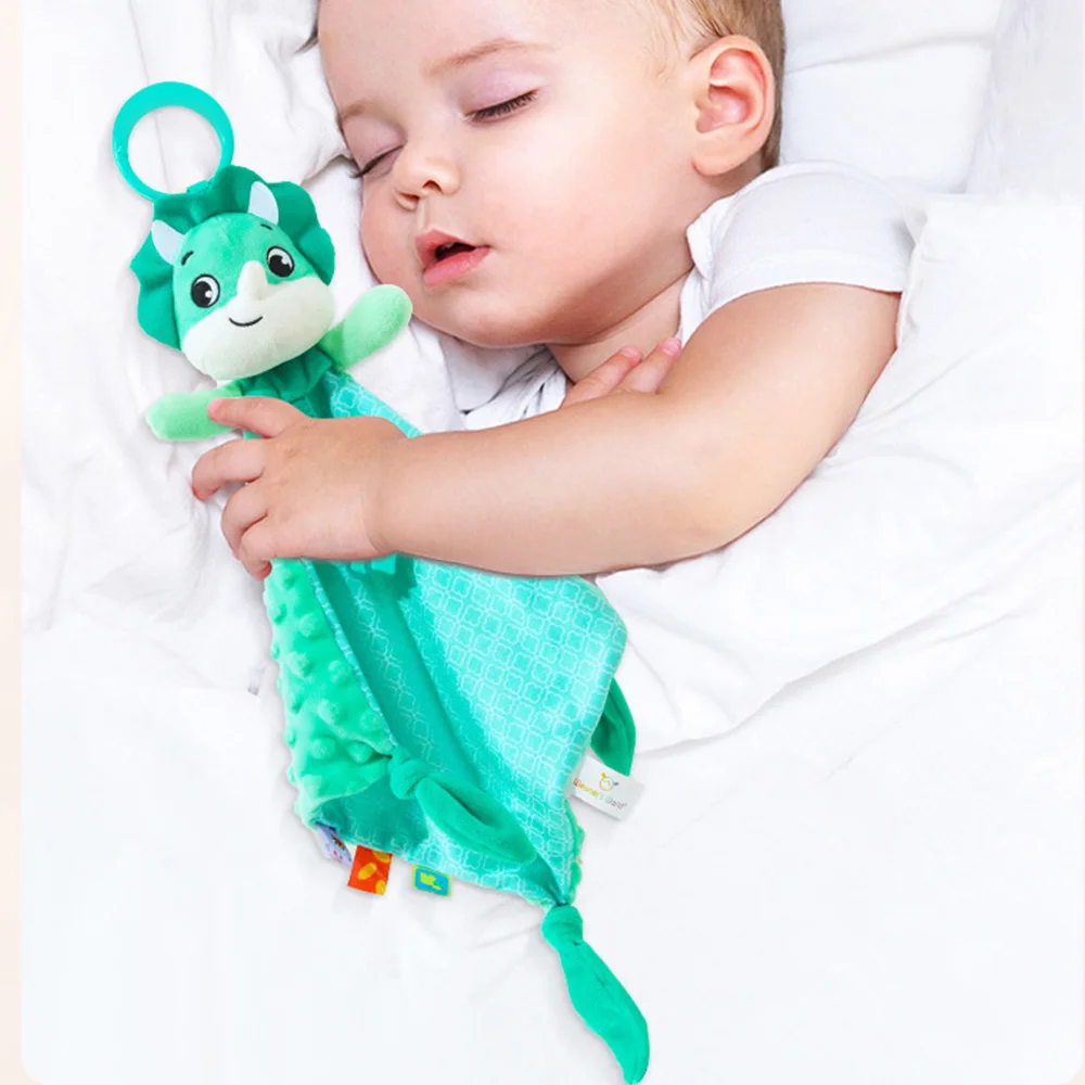 Coperta di sicurezza per bambini, peluche, volpe, elefante, dinosauro, morbido, adorabile, regali per bambini per neonati, giocattoli per bambini in peluche coccole