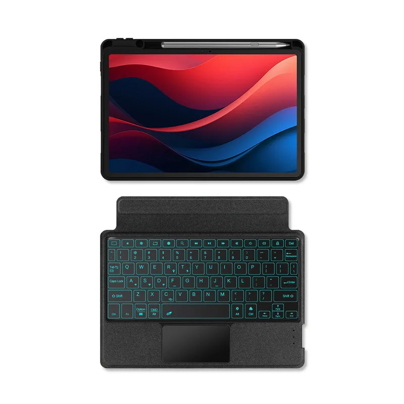 Imagem -04 - Capa de Teclado Magnético com Porta Caneta Touchpad Retroiluminado Fits Honor Pad x9 11.5 Tablet 2023 v7 Pro 11 v8 x8 Pro 11.5