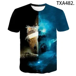 Titanic 3D Print T Shirt Men Women Children Short Sleeve Love TV Titanic T-shirt Harajuku Boy Girl Cool Tops Tee Clothing