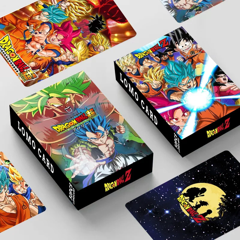 30Pcs Dragon Ball Z / GT / Super Goku LOMO card boxed Action Figures Super Sayajin anime collection  Cards children toy gift