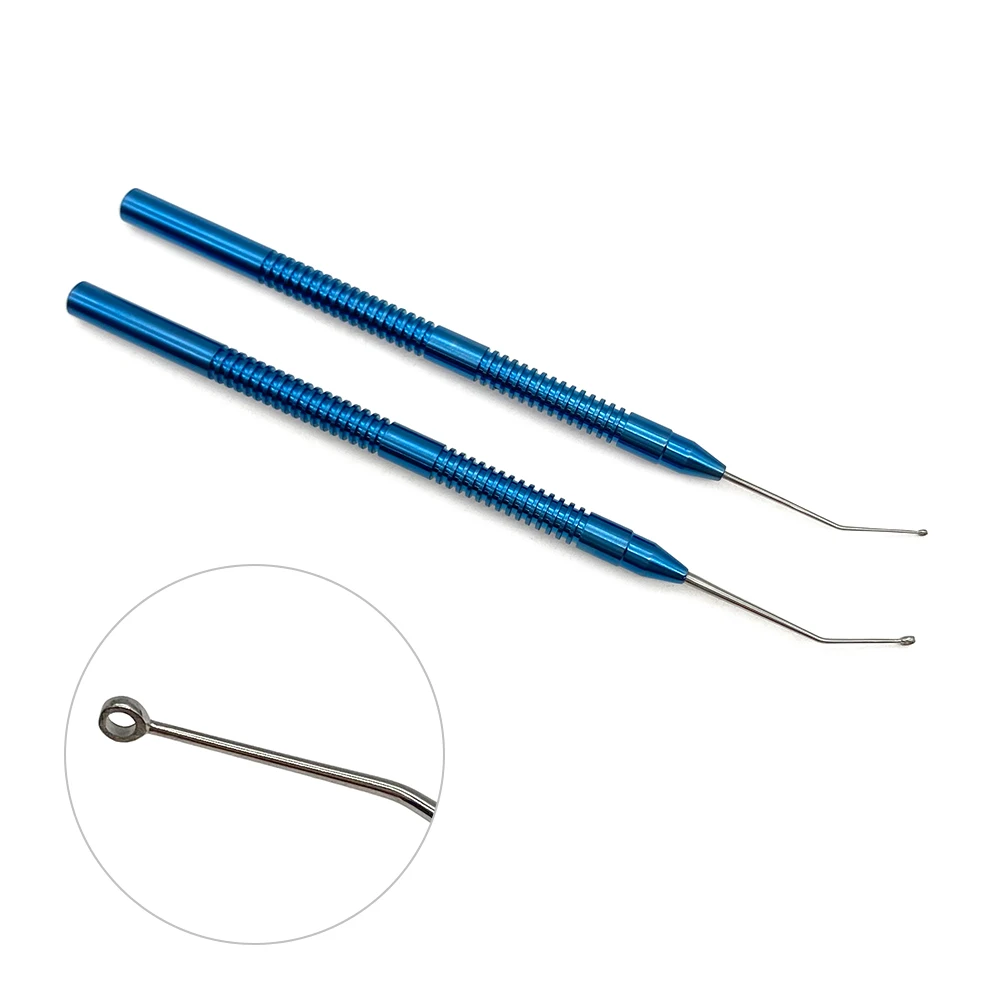 

Titanium Capsule Polisher Angled 1.2mm、2.0mm Rings head polishing tool 1pcs Ophthalmic Hook Surgical Instruments