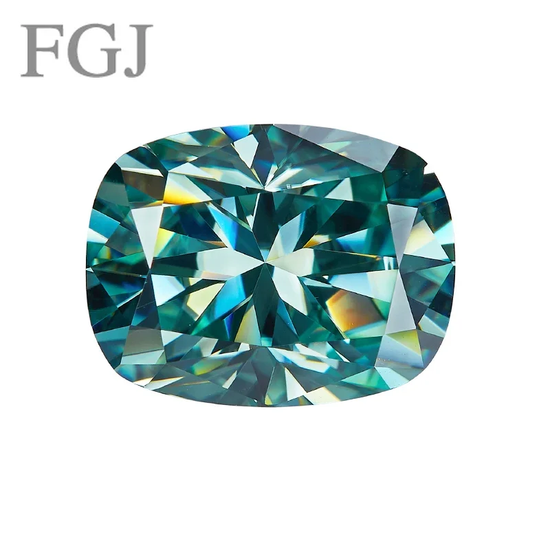 

4.5-10mm Moissanite GRA Diamond Tester Green Brilliant Cushion Cut Loose Gemstone Manufacturer Factory Supply Price Diy Beads