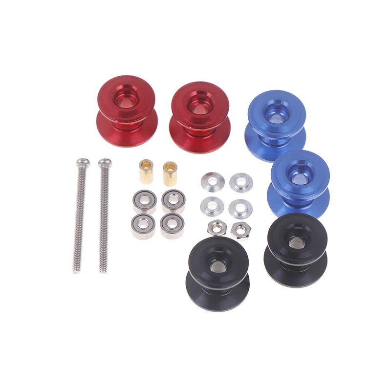 Rolo guia duplo 95423 de 12-13mm, 2 peças sobressalentes de liga leve para modelo de carro mini 4wd