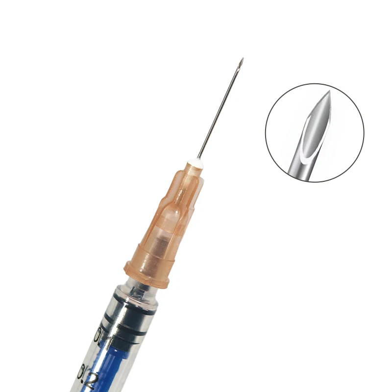 Seringa descartável azul de 1ml/cc, 100 peças com agulha 26g 5/8 polegadas estéril embalada individualmente para distribuição industrial, animais de estimação, animais