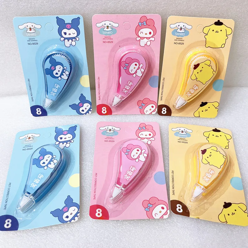 

48pcs Sanrio Correction Tape Cute My Melody Kuromi White Out Corrector Stationery Student Prize School Office Supplies Wholesale